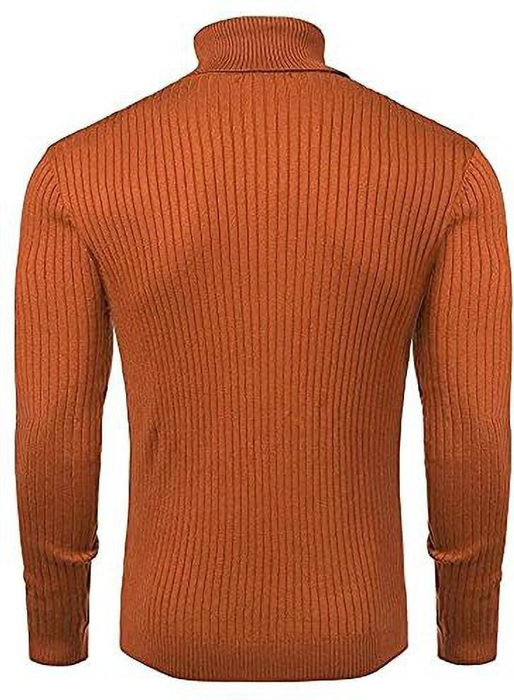 NORTHWIND Woven Turtle Neck Casual Men Orange Sweater