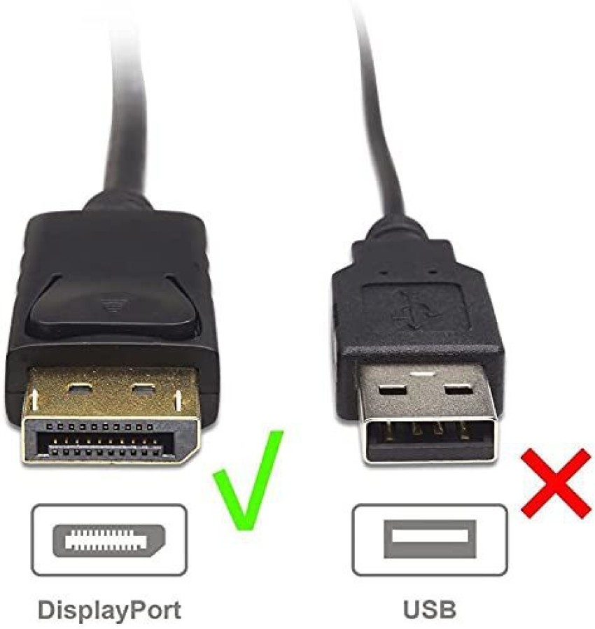 DisplayPort (DP) to HDMI Adapter Cable, Display Port to HDMI Adapter  Converter Male to Female Connector 1080P for Computer, Desktop, Laptop, PC
