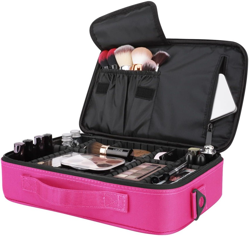 Professional Beauty Box Makeup Train Case Portable Vanity Organizer Storage  Used