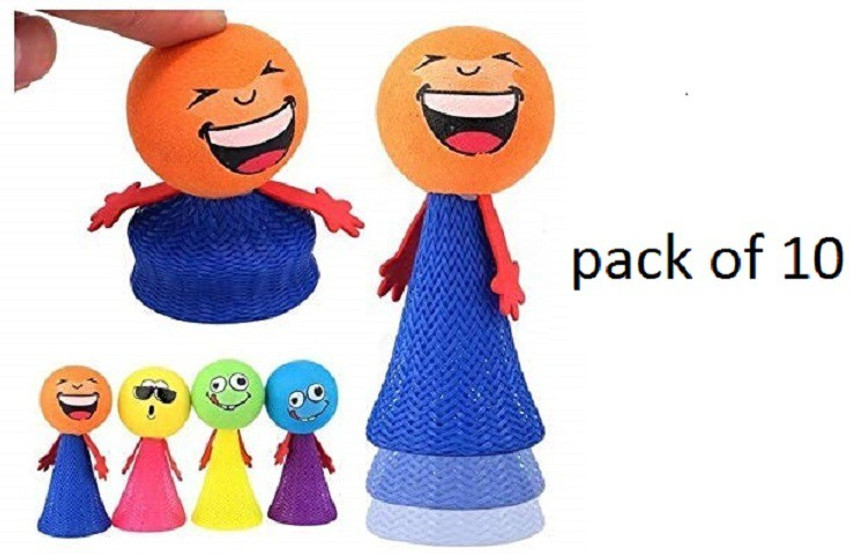 Yey Emoji Jump Foam Toy Smiley Elf Jumper Set Of 10 For Boys And
