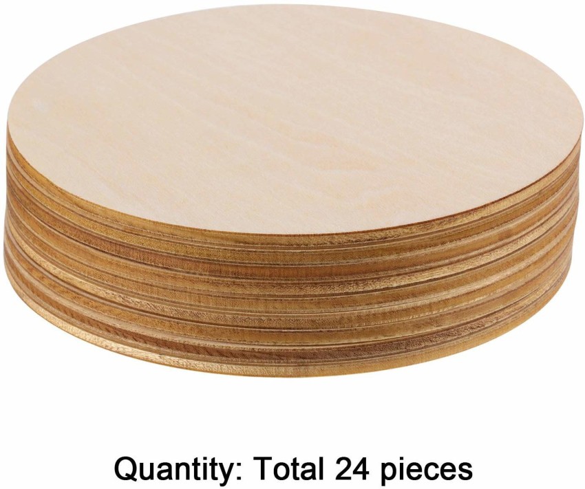  60 Pcs 6 Inch Wood Circles for Crafts Unfinished Wood