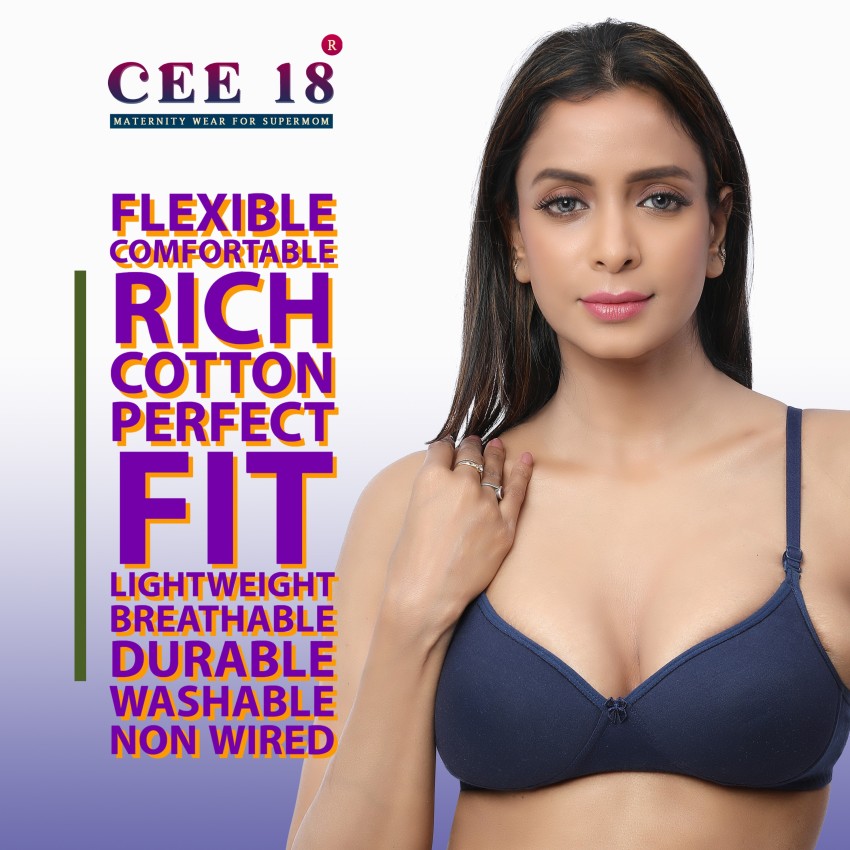 cee18 Cotton Light Padded Non-Wired T-shirt Bra For EveryDay use (Combo Pack  of 3) Women Full Coverage Lightly Padded Bra - Buy cee18 Cotton Light Padded  Non-Wired T-shirt Bra For EveryDay use (