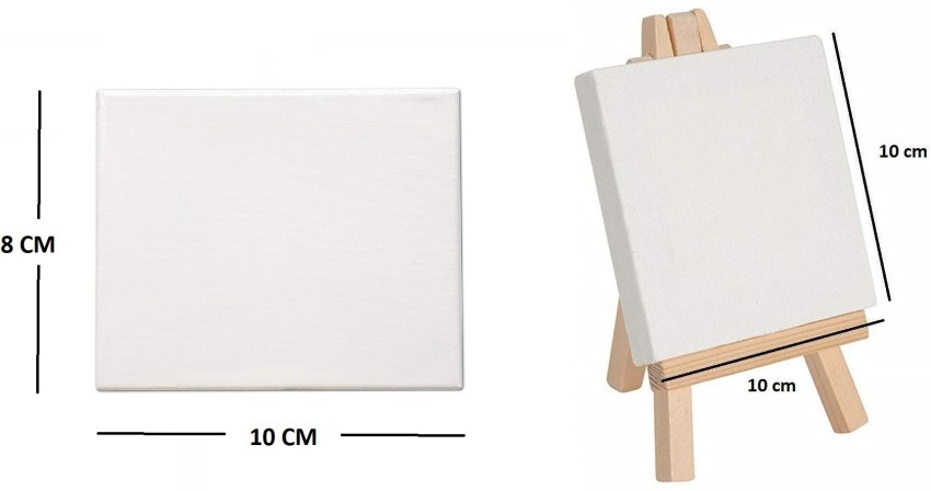 Mini Canvas and Easel Set- 10*10 cm- 1 piece