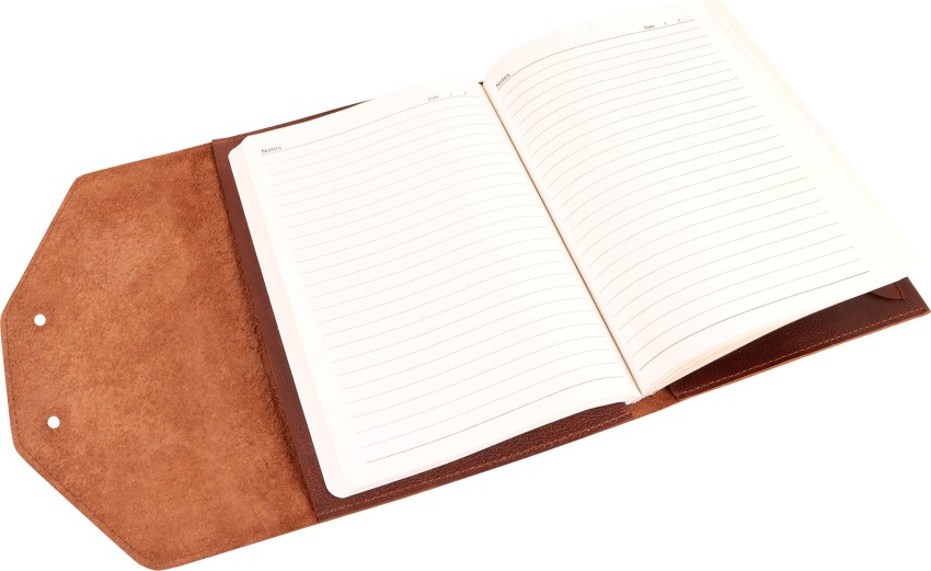 Vegan Leather Journal Lined Pages- Pen Holder Secures The Diary