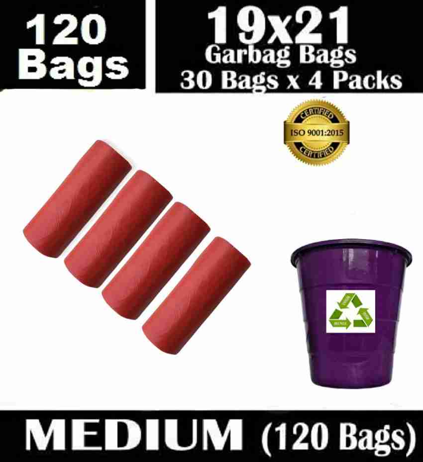 Biodegradable Garbage Bags 19 X 21 Inches (Medium) 120 Bags (4