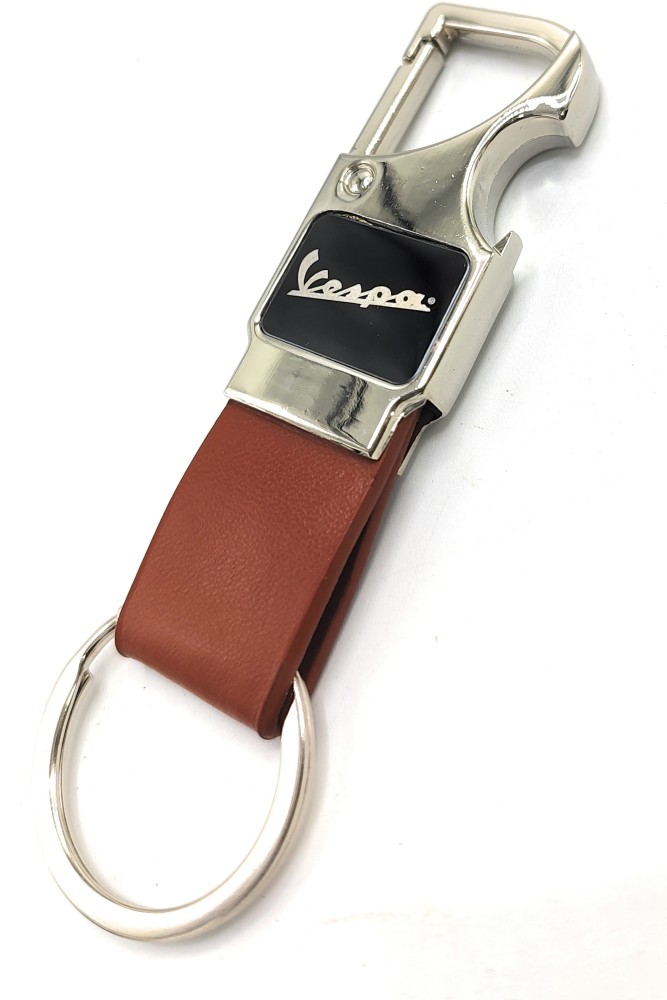 Vespa on sale leather keychain