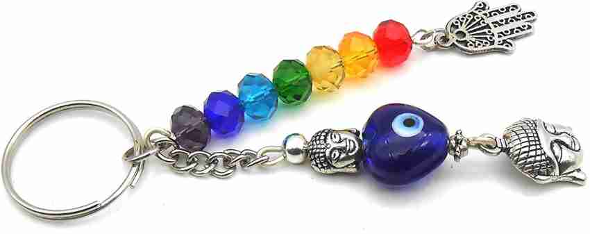 7 Chakra Key Chain, Yoga Keychain, Crystal Key Chain, Yoga Chakra Yogi  Gift, Om Key Ring, Crystal Purse Charm, Chakra Purse Charm