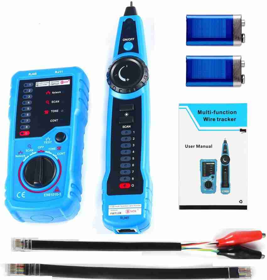 Multi-Function Cable Tester, Wire Tracker (RJ45, RJ11, BNC, USB)