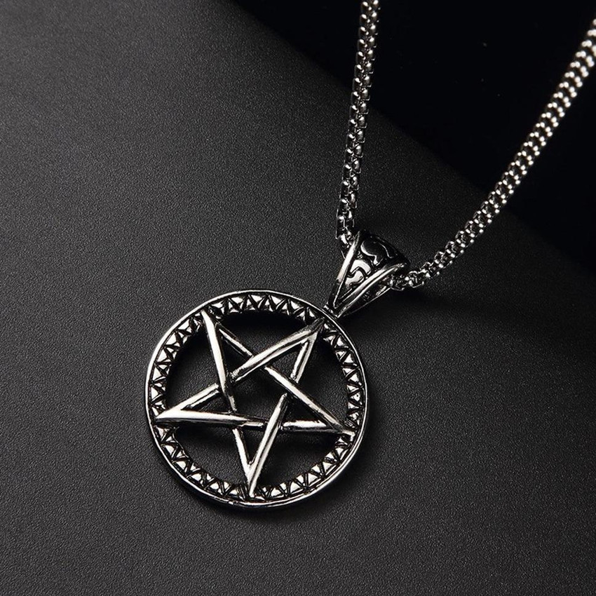 Mens pentagram sale necklace