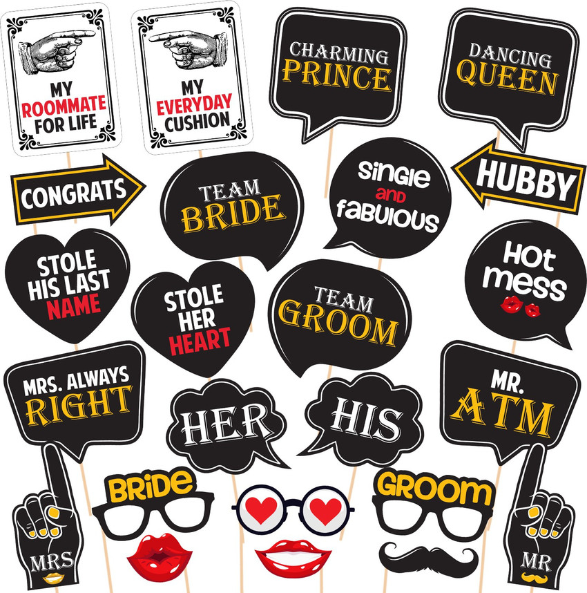 Props for 2025 bride and groom