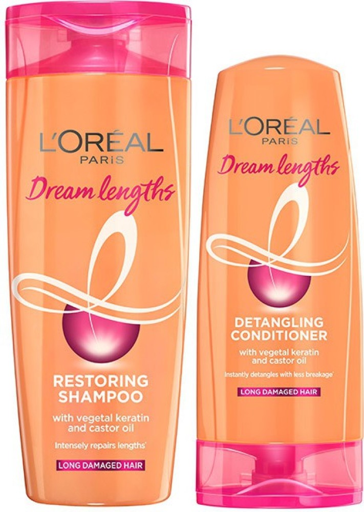 Loreal Paris Dream Lengths Restoring Shampoo | Detangling Conditioner |  192.5 ML