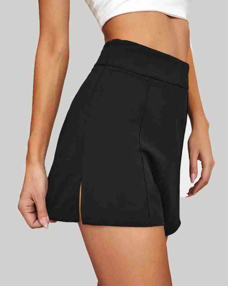 LOSACHE Solid Women Black High Waist Shorts - Buy LOSACHE Solid Women Black High  Waist Shorts Online at Best Prices in India