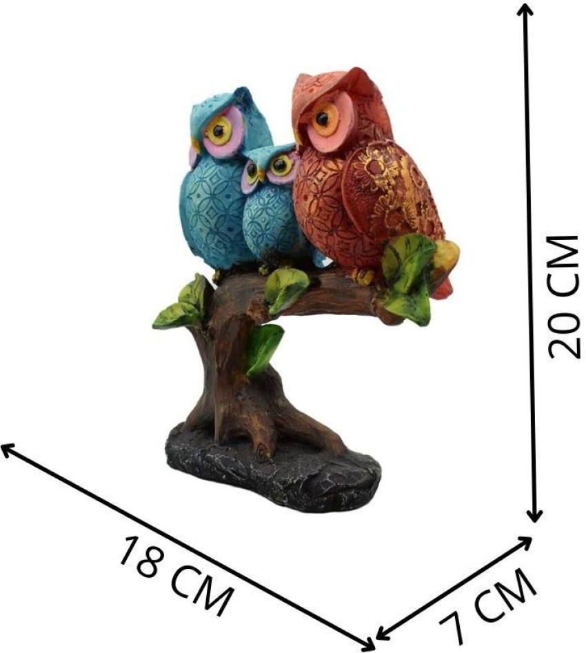 Owl Family - square 25x20cm