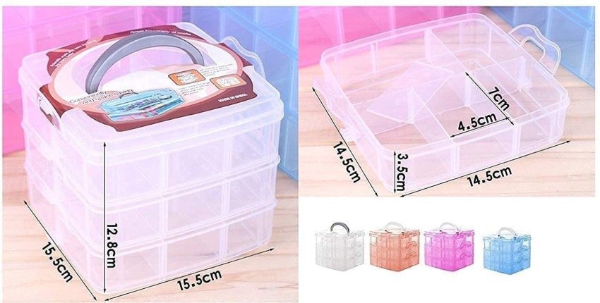 AATTMGYA Storage Box with 3 Removable Layers and 18 Dividers for Jewellery  and Cosmetics Jewelry, Nail Art, Make Up Vanity Box Price in India - Buy  AATTMGYA Storage Box with 3 Removable