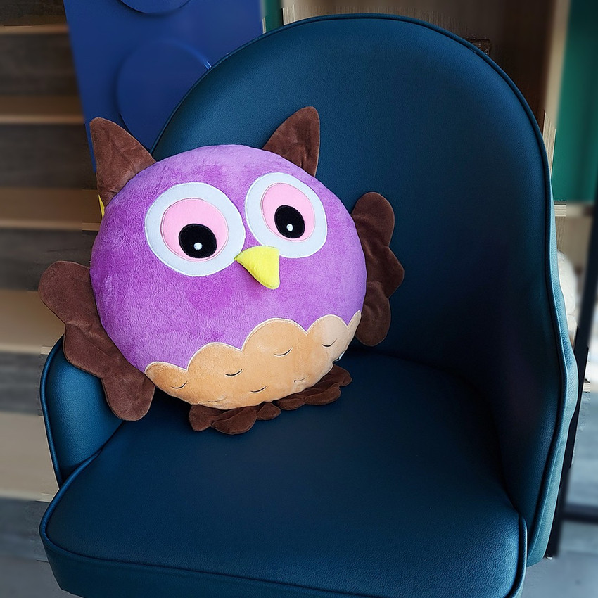 Webby Plush Cute Owl Shape Cushion Nap Pillow Soft Toys for Kids