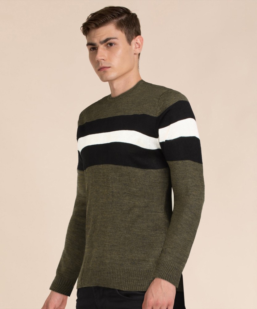 Off white black discount and green sweater