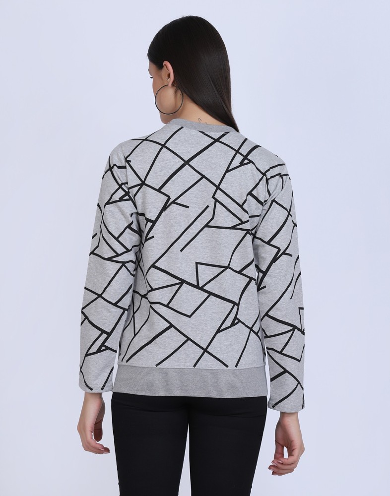 Geometric print online sweatshirt