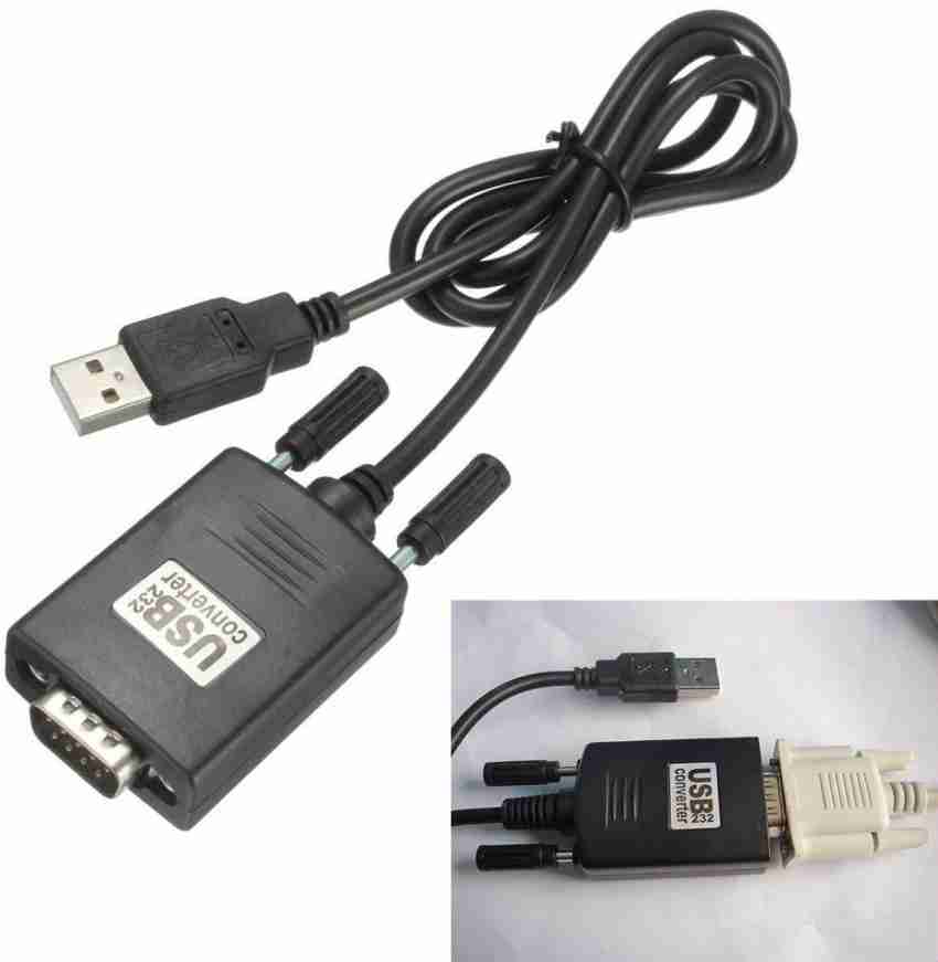 LipiWorld USB to RS-232 Serial Converter Cable-Black USB Adapter