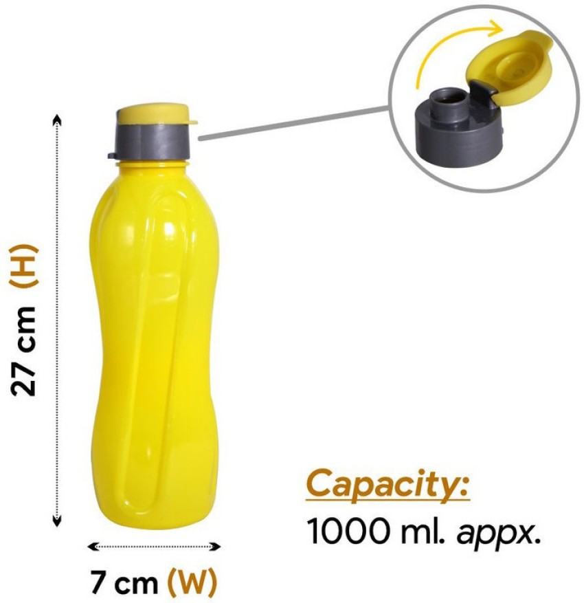 Tupperware Plastic Water Bottle With Time Marker, 1000 mL