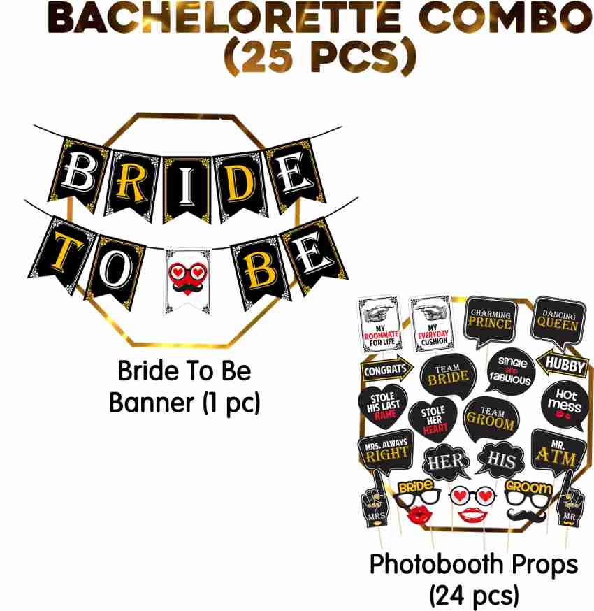 ZYOZI Bridal Shower Photo Booth Props and Banner - Large and Durable Photo Booth  Props and Signs for Bridal Showers, Weddings, Bachelorette Parties (Pack of  25) Price in India - Buy ZYOZI