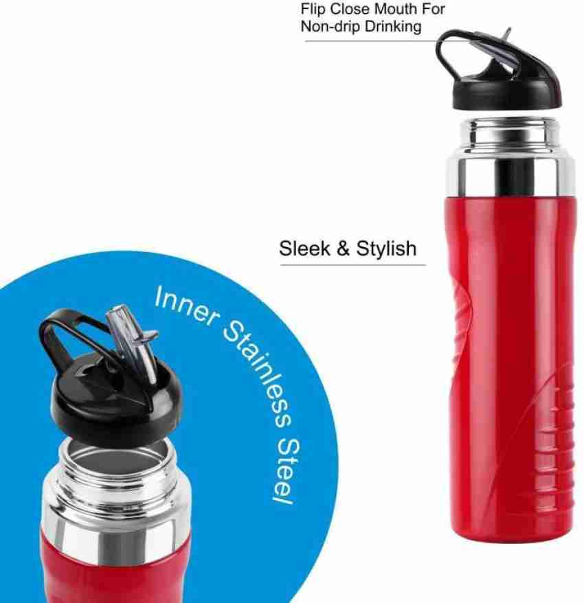 Aluminium water bottle 800 ml, red