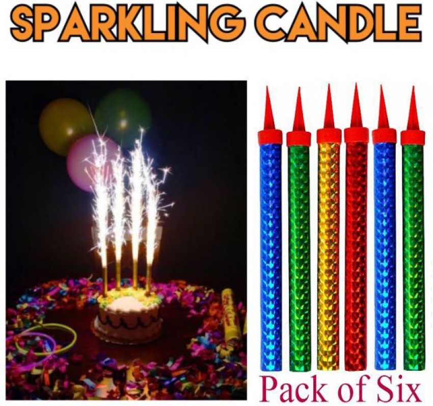 Super Easy 6pcs Multicolore Surprise Creative Colorful Fireworks Magic Candle  Cake Decor Party Supplies