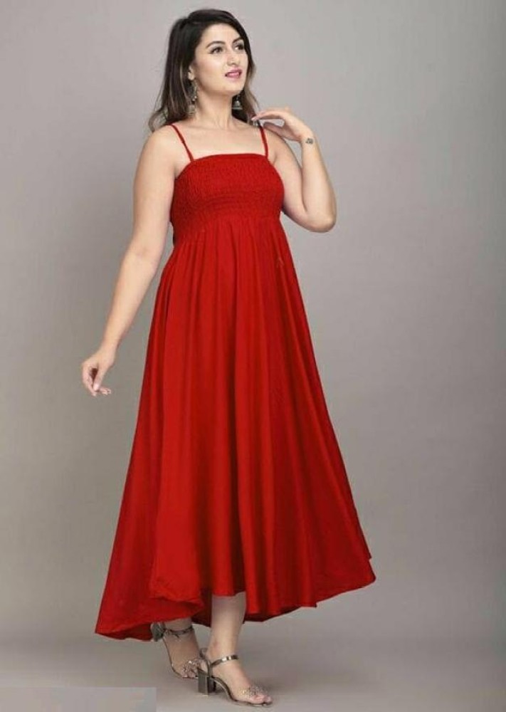 Empire waist red on sale dress