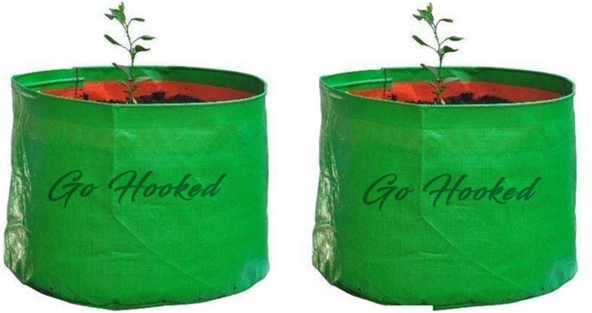 Buy Go Hooked Green Plastic UV Treated Grow Bags For Terrace