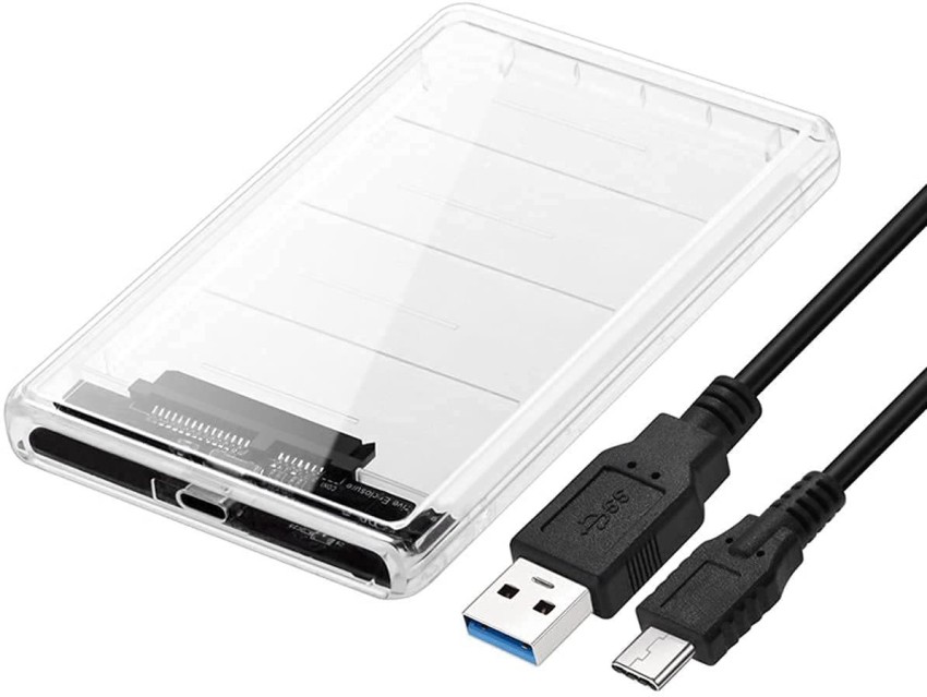 2.5 inch Transparent Type-C USB3.1 to SATA SSD Case External Enclosure  SATAIII To USB3.0 Support 2TB Portable Mobile External