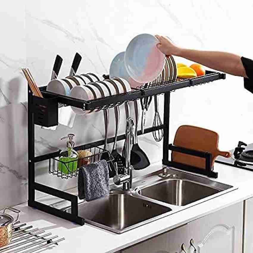 GILLAS Dish Drying Rack, 2 Tier Dish Racks for Kitchen Counter, Kitchen  Organization with Large Capacity Dish Drainers & drainboard, Dish Rack with