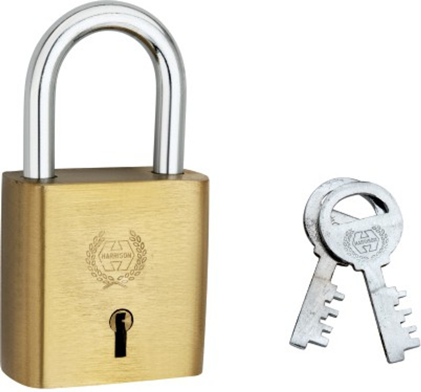 HARRISON 9T Brass Locks for Motor Cycle Padlock 8 Levers 2 Keys
