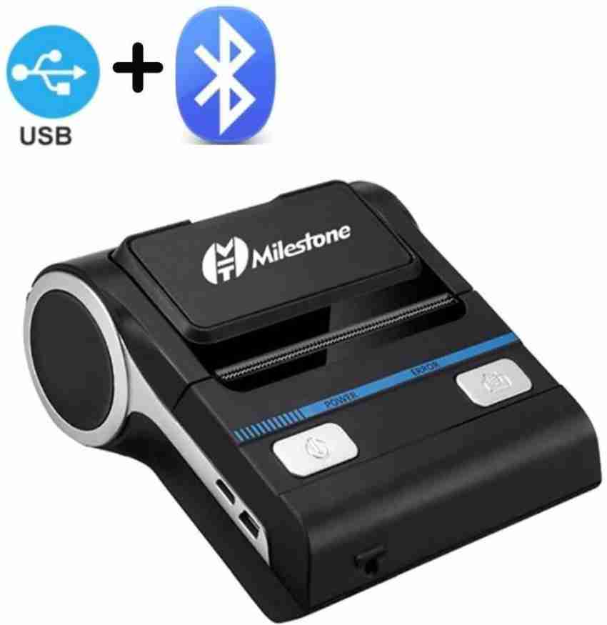 Bluetooth POS Receipt Printer Milestone 3'1/8 80mm Wireless Thermal Printer Esc/pos Print Commands Set for Office and Small Business Compatible