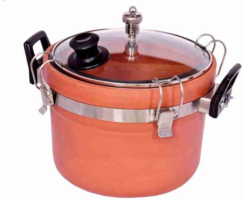 All Desi Clay Pressure cooker 4 L Pressure Cooker Price in India