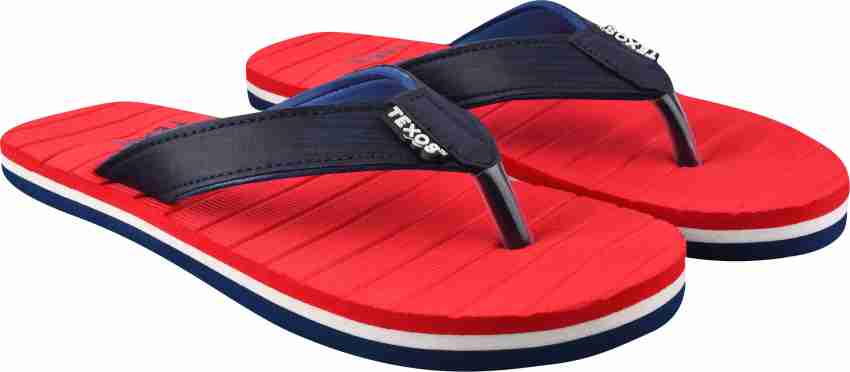 BIRDE Men Texos Comfortable Red Chappal Slides Slippers and Flip