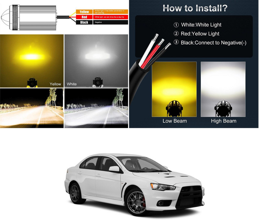 Mitsubishi lancer led headlights discount