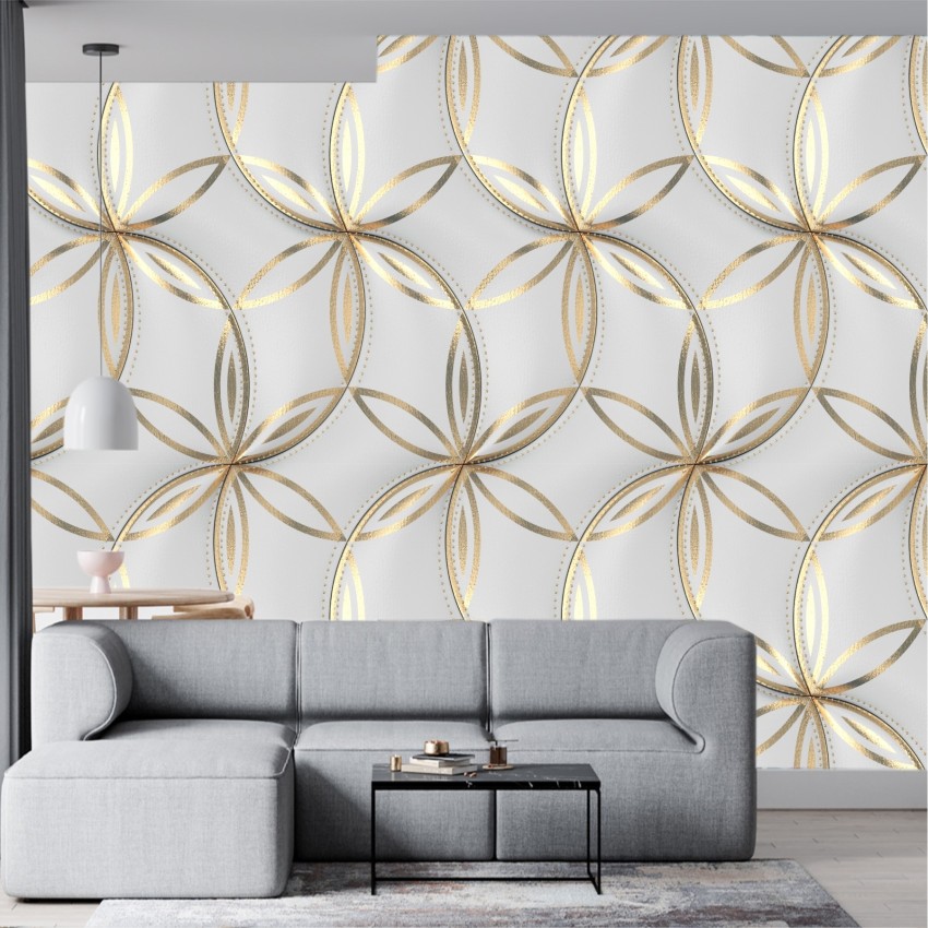 Buy 76 sqft roll Unique Portofino Italian Luxury wallcovering modern  embossed Vinyl Wallpaper ivory gray silver gold metallic floral tropical  palm leaves pattern trees textures 3D textured wall coverings Online at  desertcartINDIA