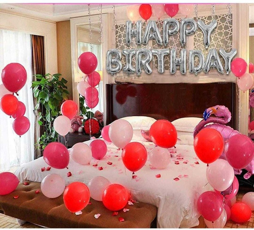 Happy Birthday Golden Foil Letters And 30 Pieces Red, White Balloons For  Birthday Decorations (pack Of 31) at Rs 335.00 in Jodhpur