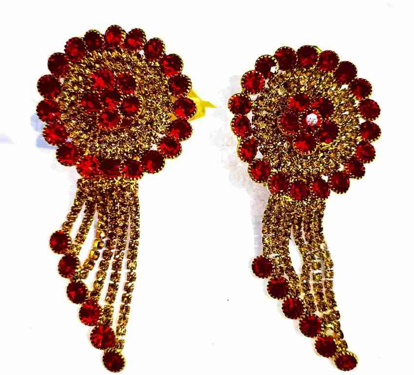 SAREEPIN Saree Pin Brooch With Red Kundan for Ladies Stylish Party Safety Brooch for Ladies Gold Brooch Price in India Buy SAREEPIN Saree Pin Brooch With Red Kundan for Ladies Stylish Party Safety Bro...