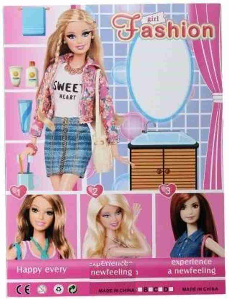 Barbie style floral jacket cheap doll