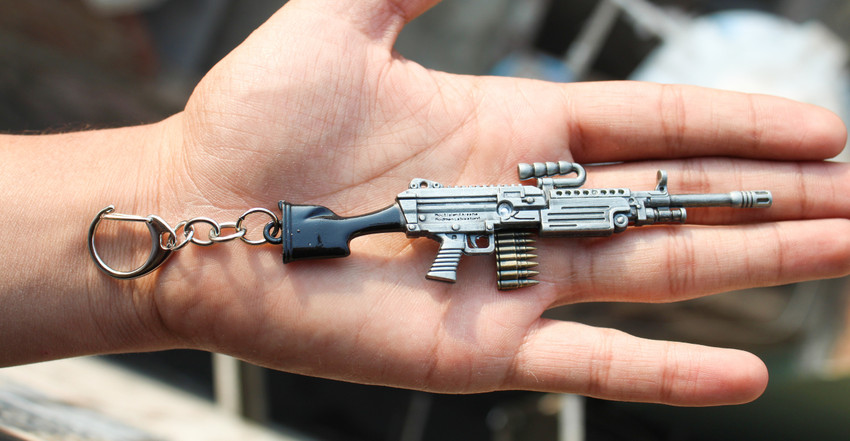 Pubg keychain shop m249