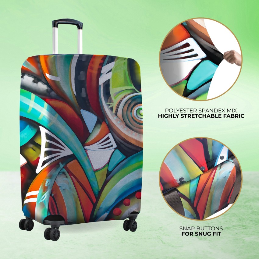 Buy Nasher Miles Polyester Protective Luggage Cover Set of 2 (Medium-Large)  - Abstract Design at .in