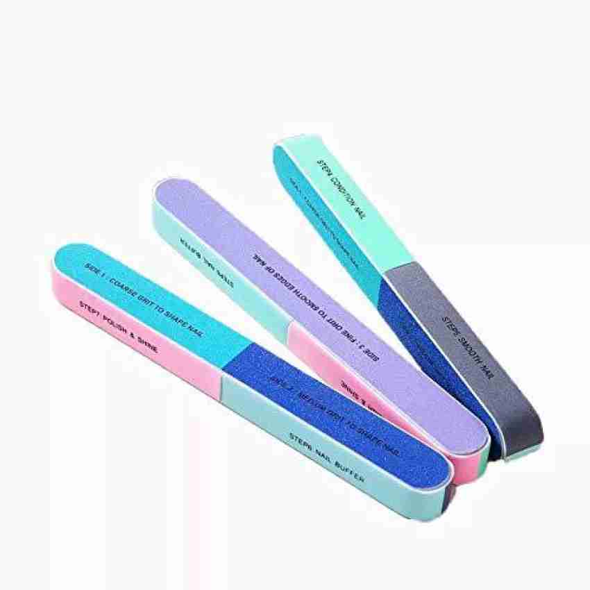 Combo of 2 Seven-Sided Nail Buffers/Filers for Manicure (Random