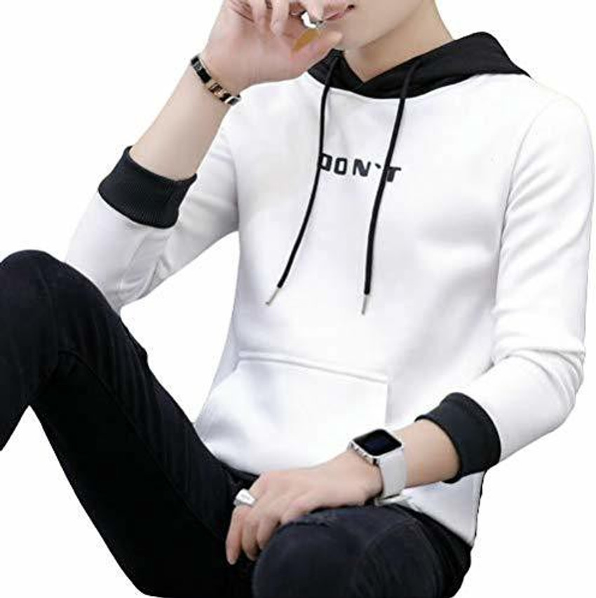 Dagcros Printed Men Hooded Neck White Black T Shirt Buy Dagcros Printed Men Hooded Neck White Black T Shirt Online at Best Prices in India Flipkart