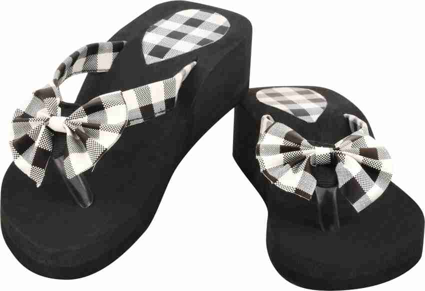 Checkered discount flip flops