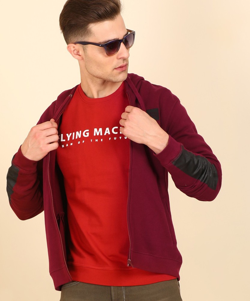 FLYING MACHINE Full Sleeve Solid Men Sweatshirt