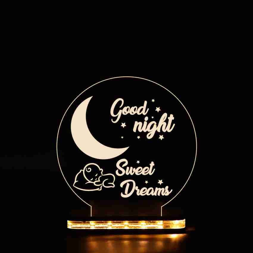 StarLaser Good Night Sweet Dream Night lamp with Warm White Light 12V 1 amp Adapter Wooden Base Table Lamp Price in India Buy StarLaser Good Night Sweet Dream Night lamp