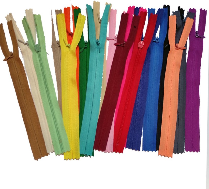 50pcs 7 Inches Nylon Invisible Zippers for Tailor Sewer Sewing Craft Supplies, Color Random