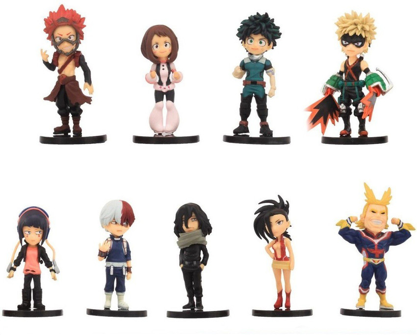 OFFO My Hero Academia Anime Set of 9 Action Figures 9 10 cm for