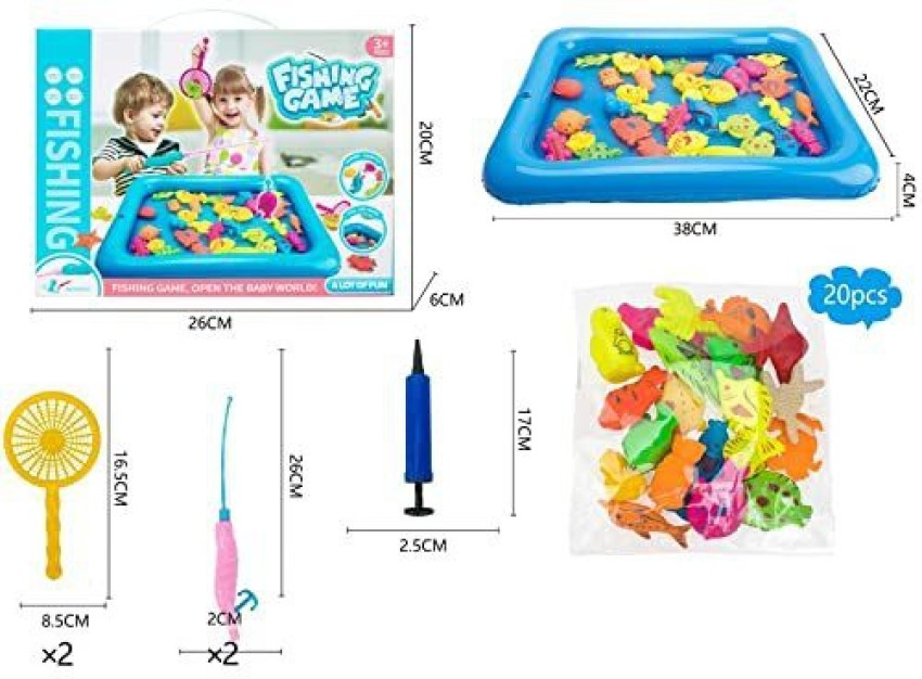 HALO NATION Play Fishing Game Water Toy Set for Kids with Rotating Water  and Floating Ducks Party & Fun Games Board Game - Play Fishing Game Water  Toy Set for Kids with