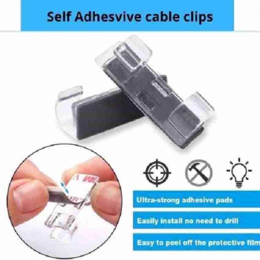 Self-Adhesive Cable Clips Drop Wire Holder for TV PC USB Durable